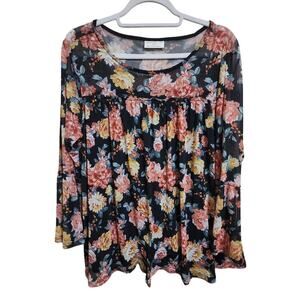 Women's Bobbie Brooks Ladies' Size XL Bell Sleeve Floral Blouse